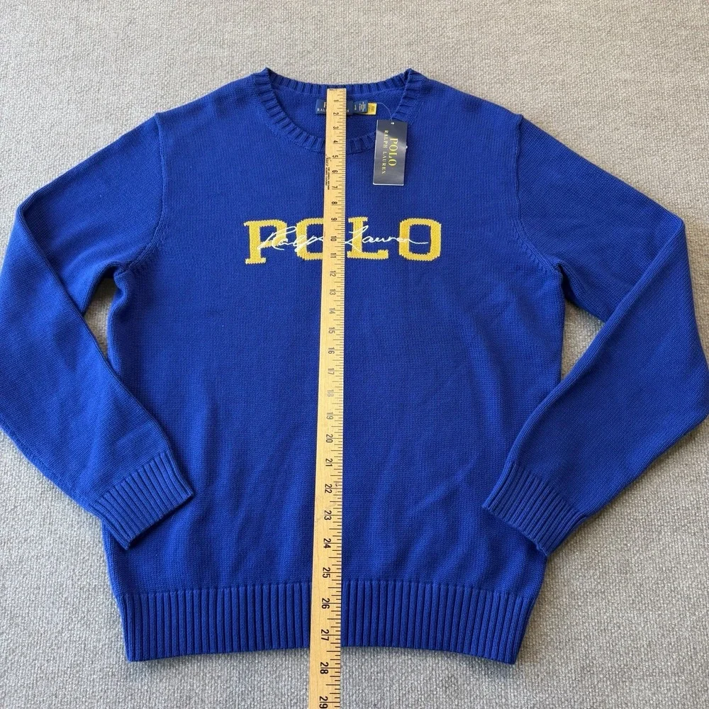 NWT Polo Ralph Lauren Classic Signature POLO Logo Royal Blue Men's Large